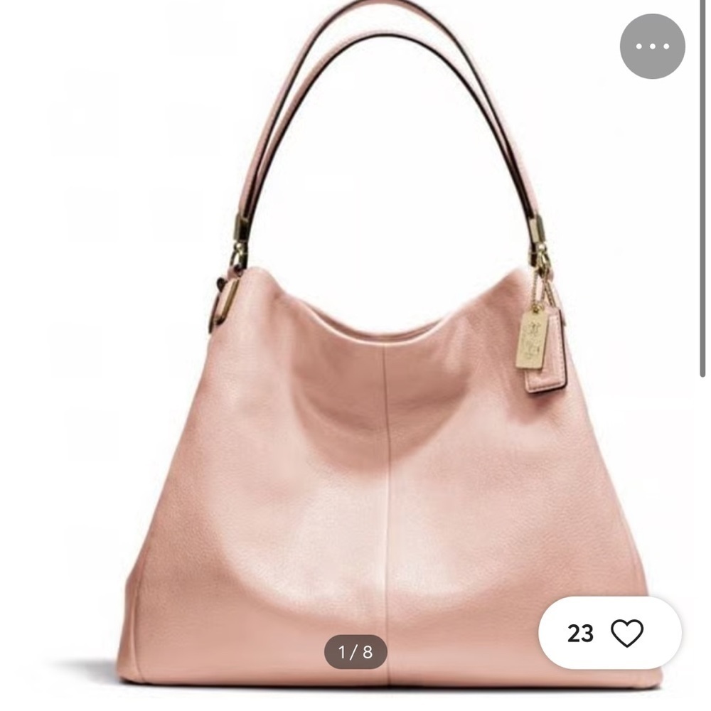 Coach Women's Pink Madison Phoebe Shoulder Bag in Leather